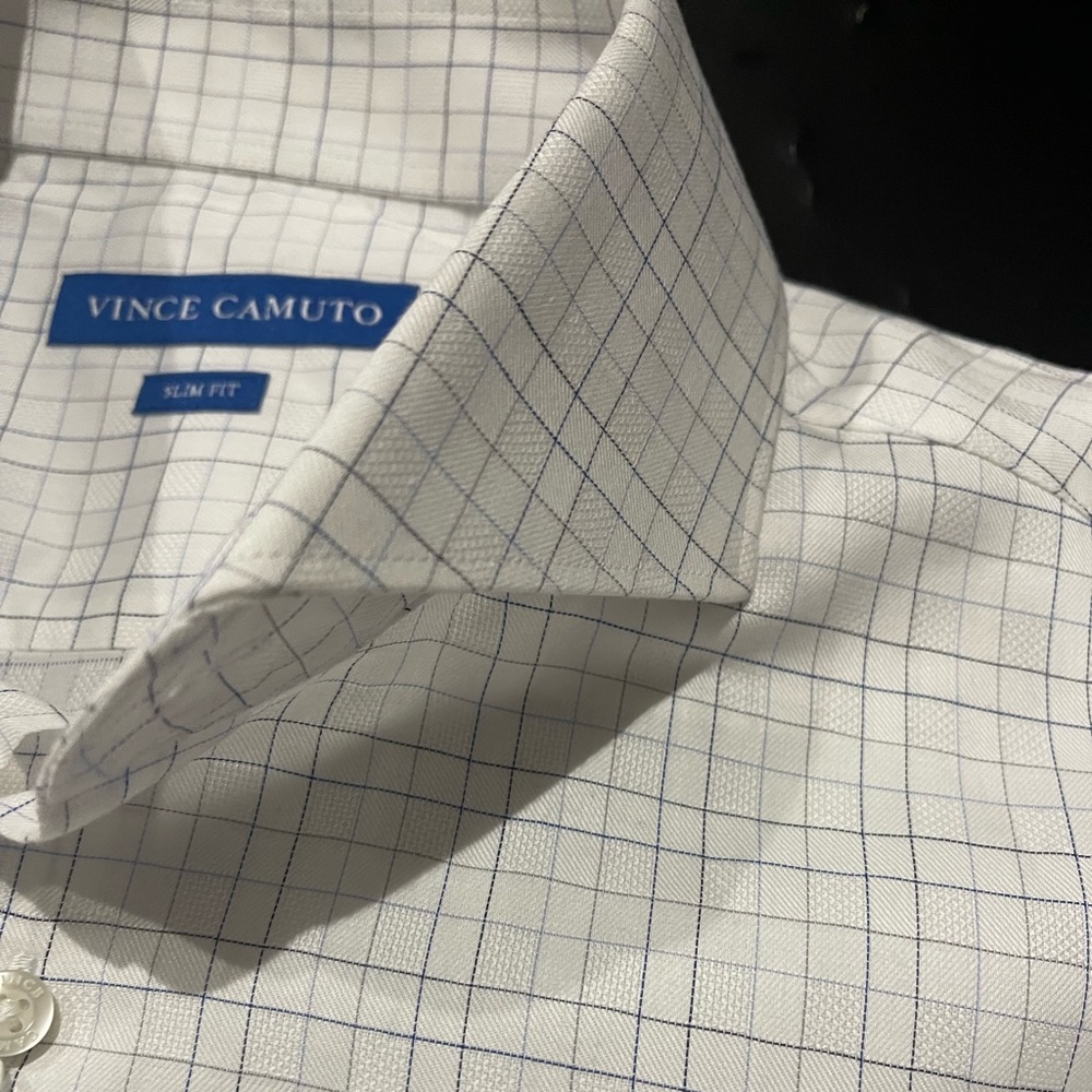 Vince Camuto Cutaway collar dress shirt Slim Fit Sz 15.5 34/35 - Picture 5 of 10